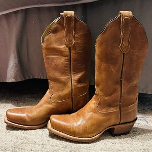 Nocona Brown Western Heeled Boots